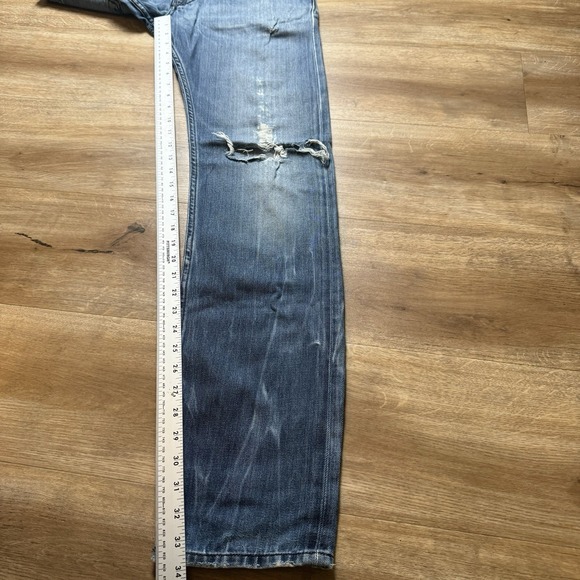 Diesel Jeans Men 31x34 Kander Slim Taper Leg Italy Ripped Zip Back Pockets 008TA - Picture 11 of 13